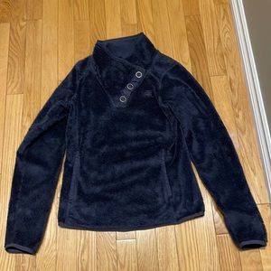 The North Face navy fleece teddy jacket extra small